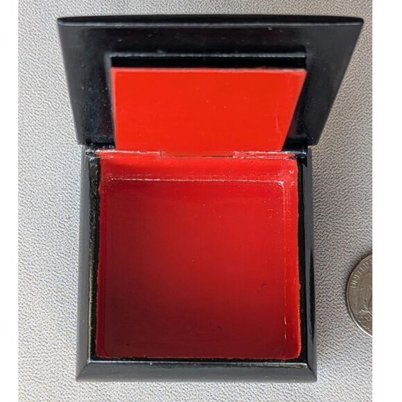 Vintage Palekh Hand Painted Lacquer Small Jewelry Trinket Box 'Firebird' Signed - Picture 3 of 7